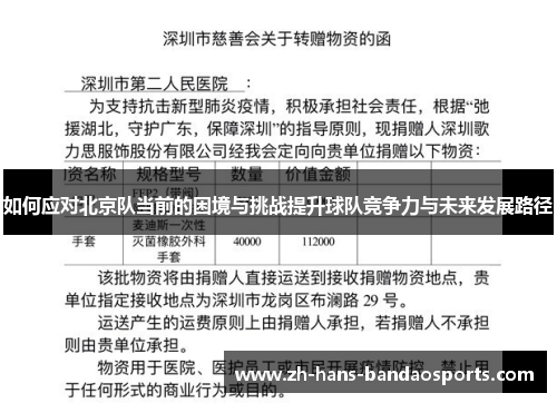 如何应对北京队当前的困境与挑战提升球队竞争力与未来发展路径